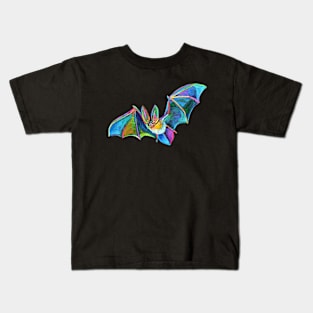 Cute HALLOWEEN FLYING BAT Sticker Kids T-Shirt